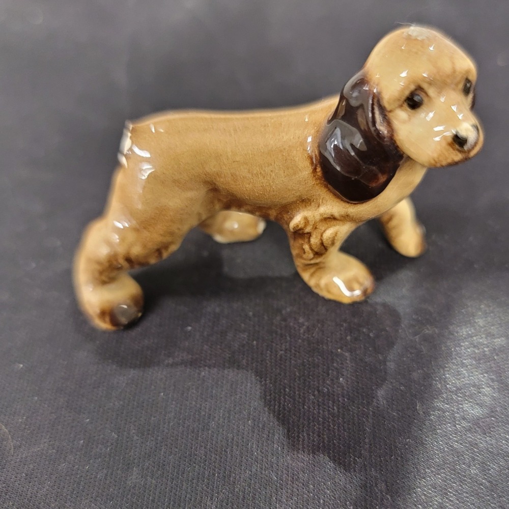 Vintage Hagen Renaker Cocker Spaniel Dog Mini Figurine 2" Missing Tail